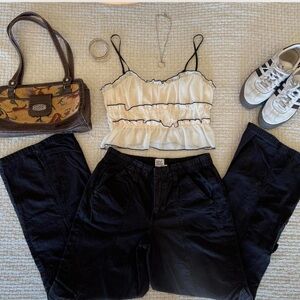 Urban Outfitters Cream Ruffle Camisole